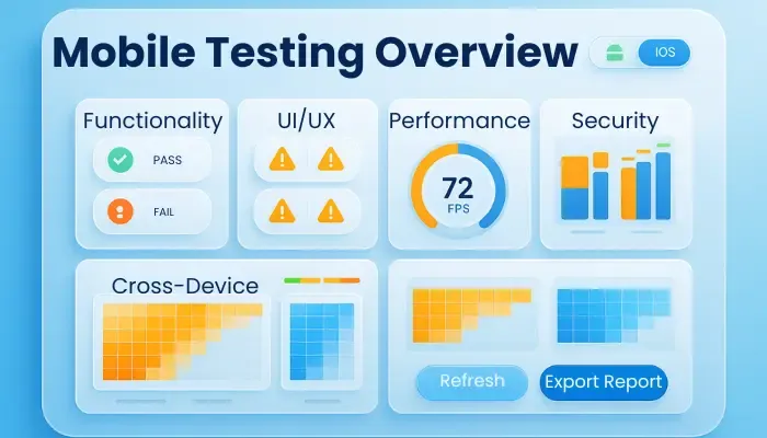 mobile-app testing dashboard