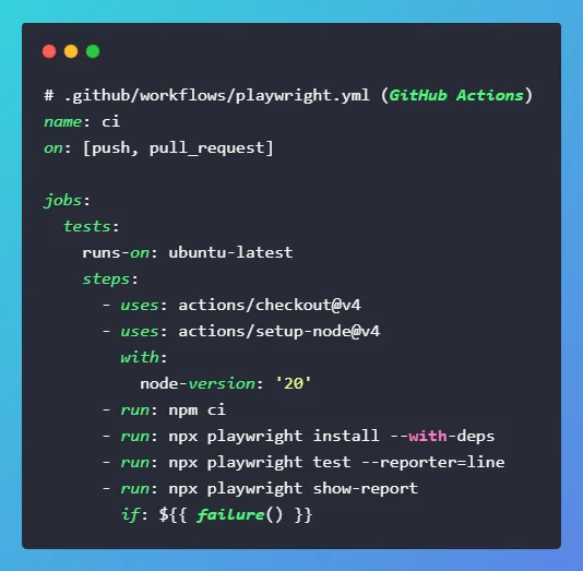 cross platform testing run command playwright