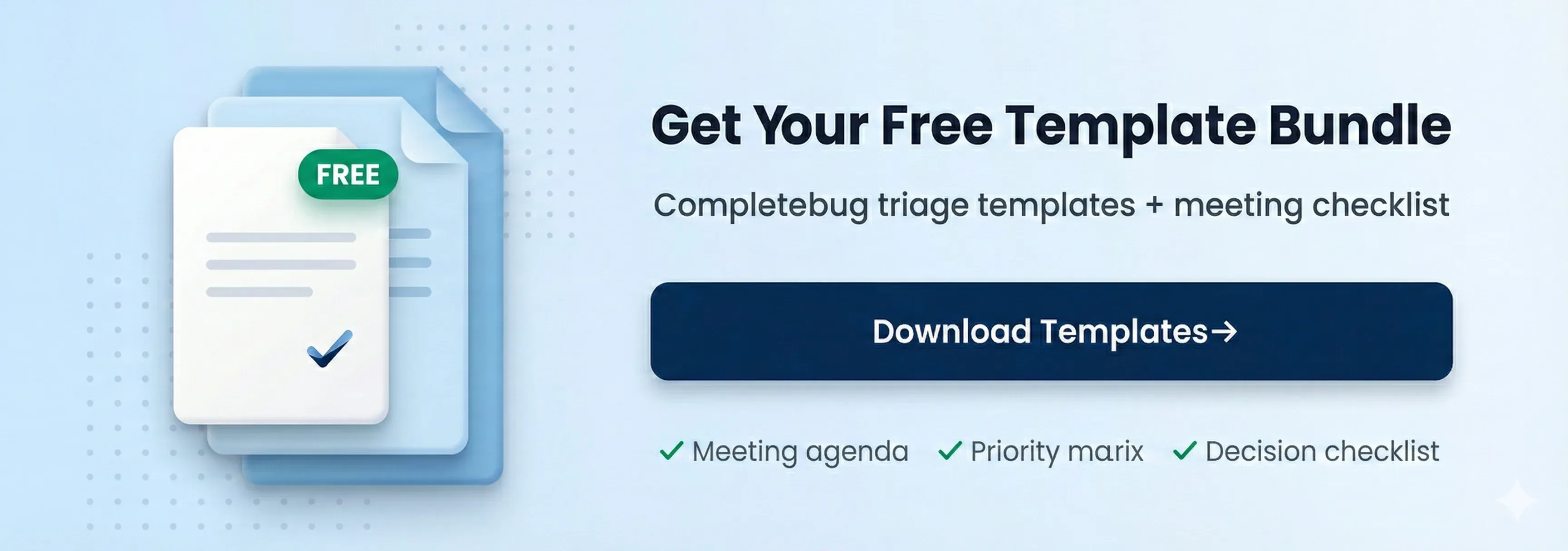 bug triage template cta