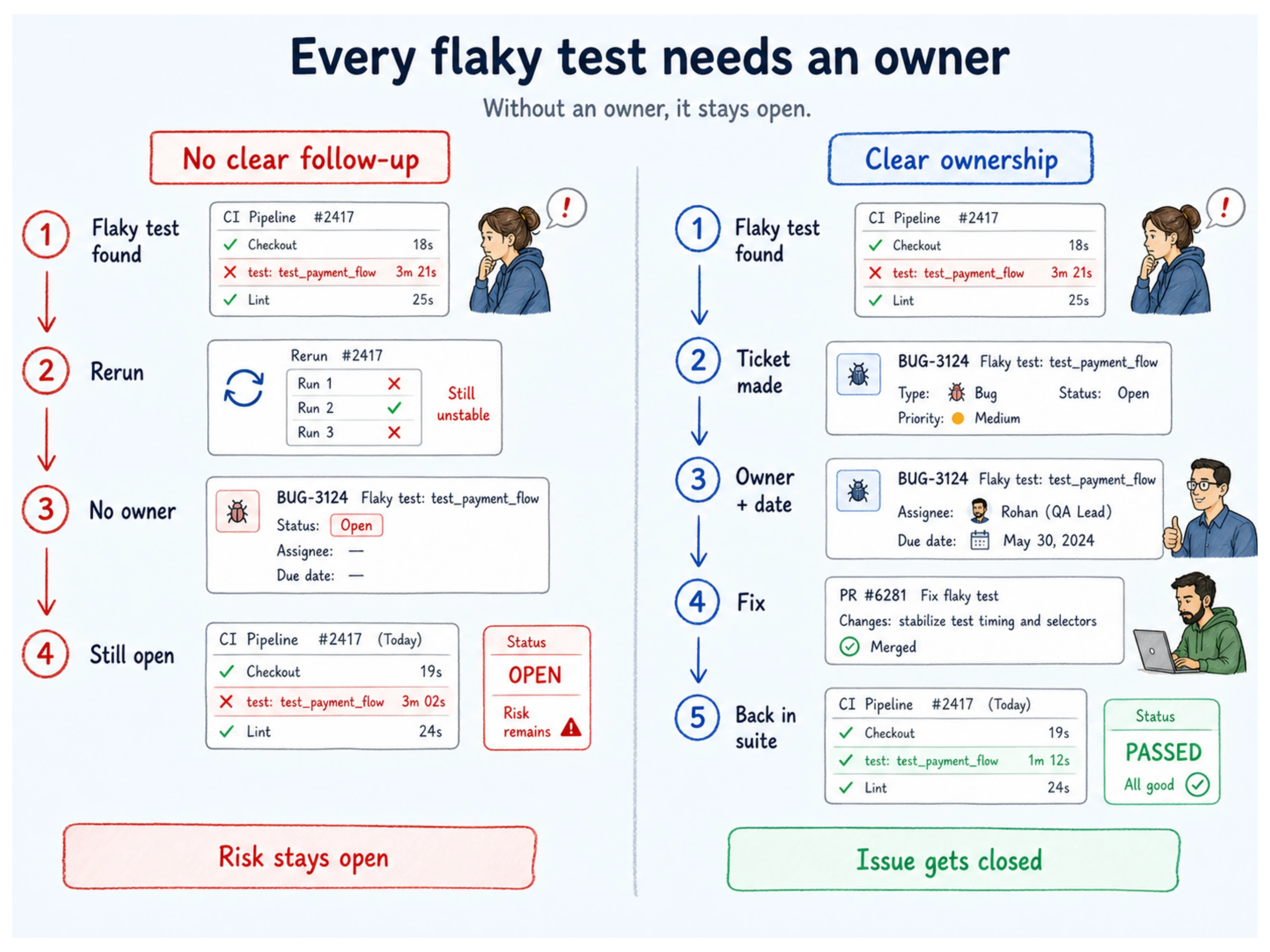 ownership in test case