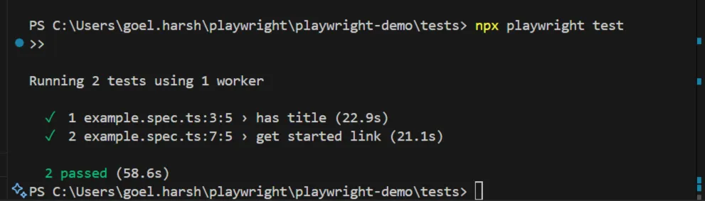 npx playwright test