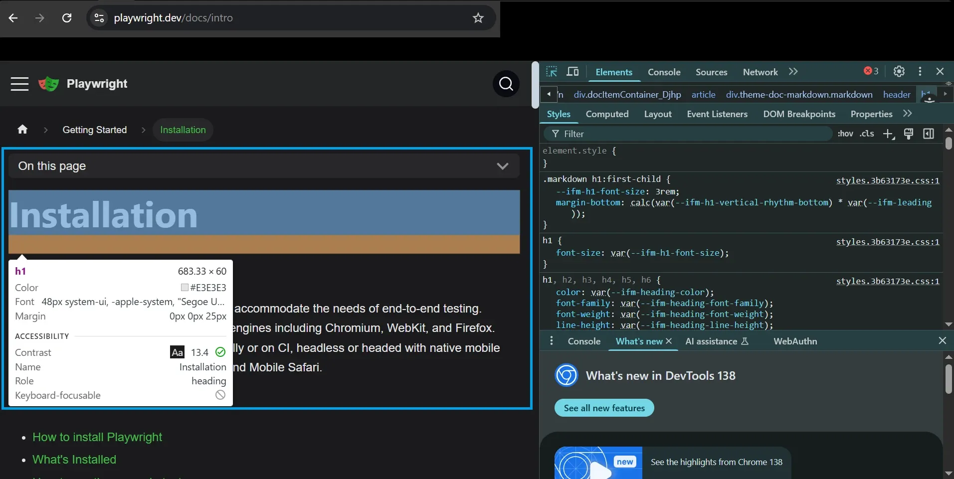 installation of test for different browser