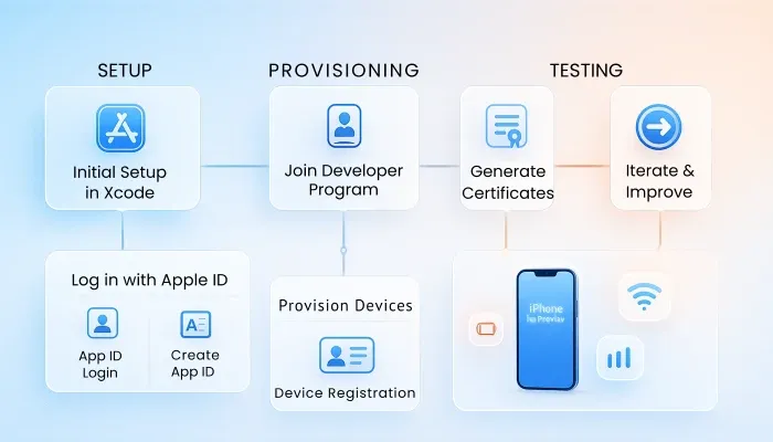 physical ios device testing requirements