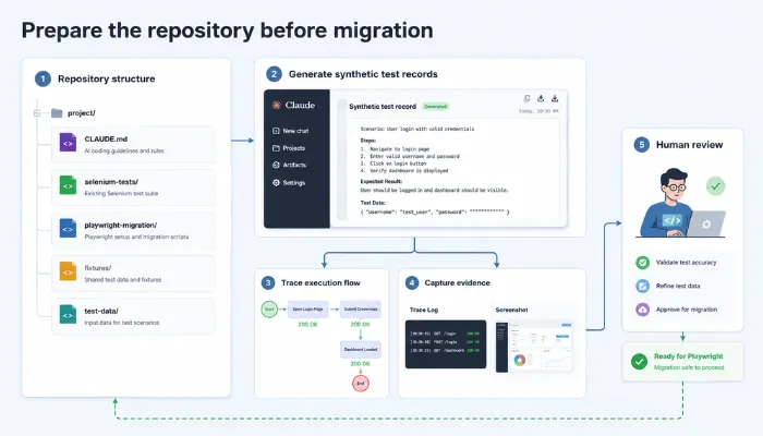 prepare repository before migration