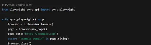 python script for playwright
