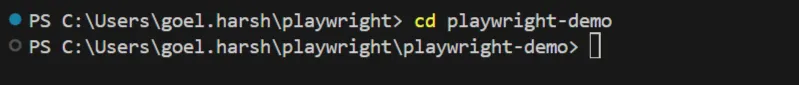 new user playwright